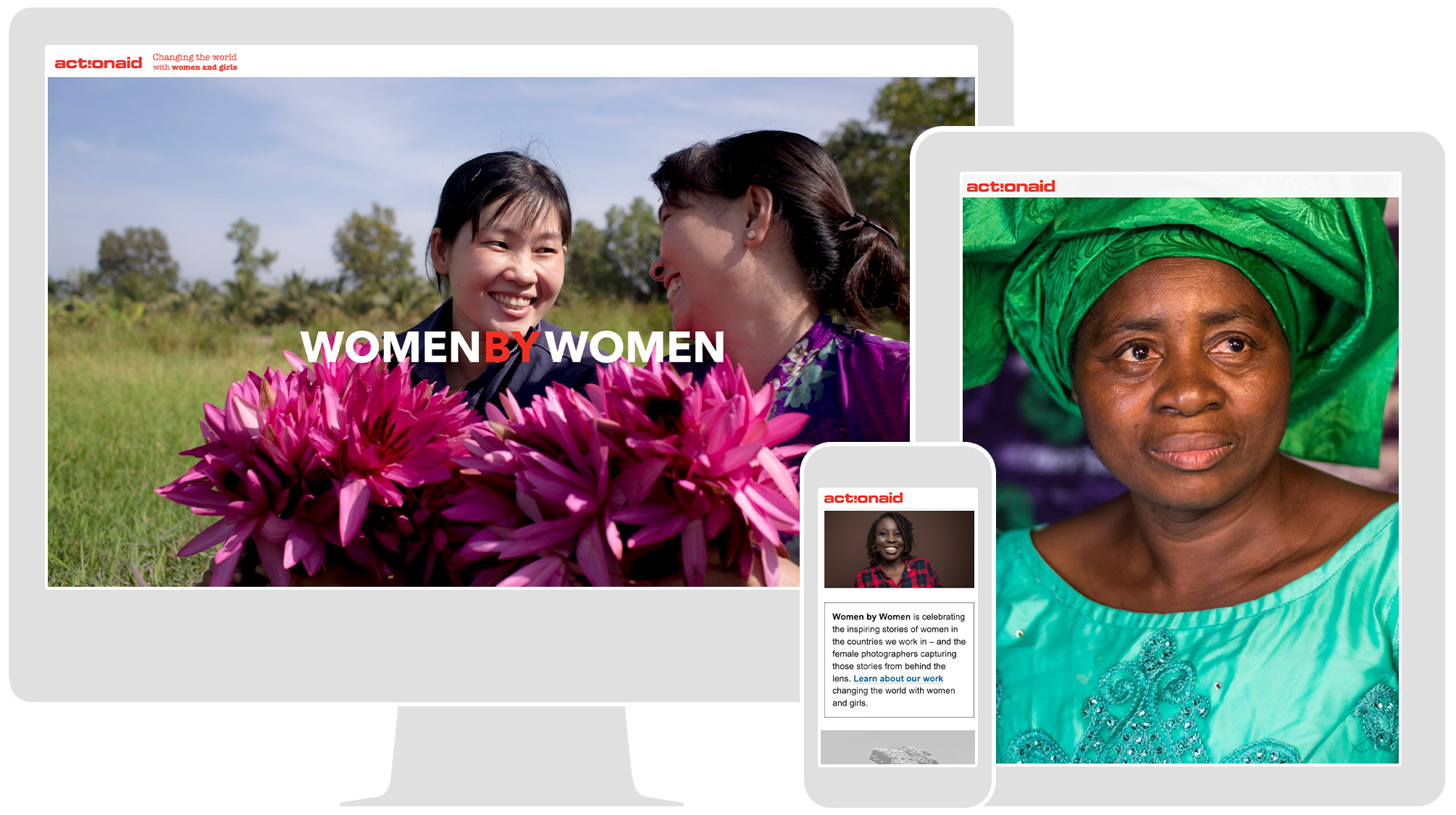 Women by Women, by the Action Aid, renders responsively across all devices