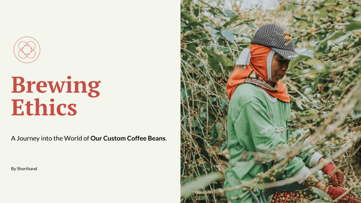 A coffee farmer hauls a basket of beans.